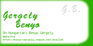 gergely benyo business card